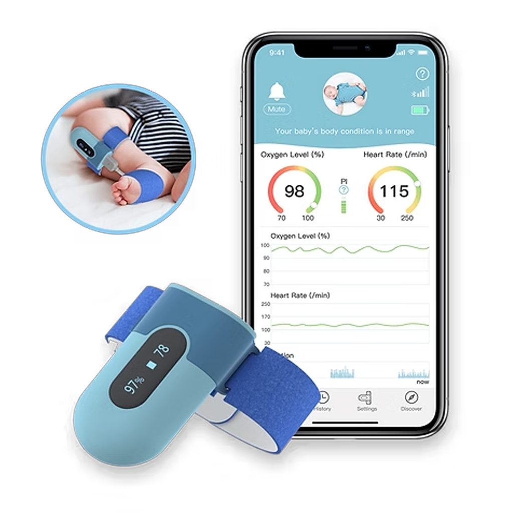 Oxímetro Medidor de ritmo Cardiaco para bebes Oxybaby